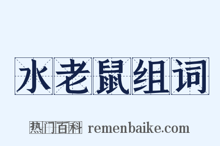 水老鼠组词是什么意思的图片